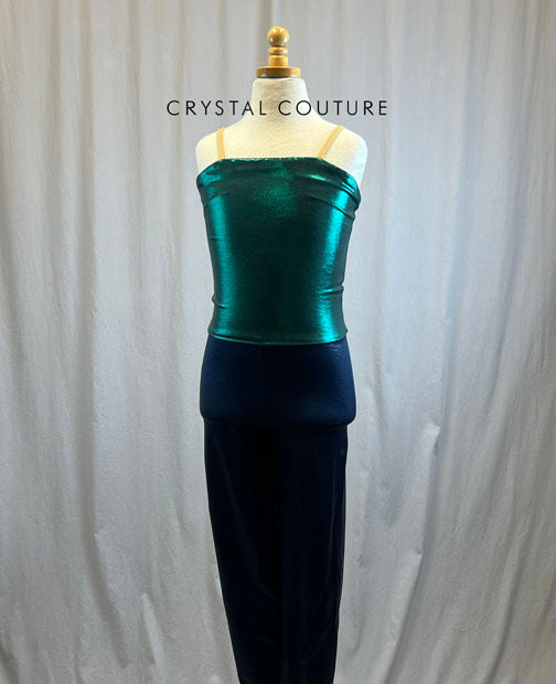 *Brand New* Metallic Emerald and Navy Unitard