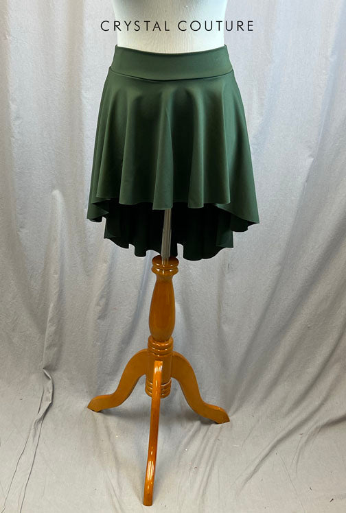 *Brand New* Olive Green Asymmetrical Lycra Skirt