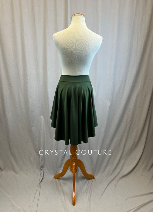 *Brand New* Olive Green Asymmetrical Lycra Skirt
