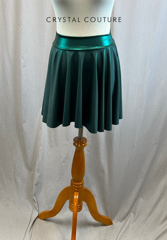 *Brand New* Metallic Dark Green Full Circle Skirt