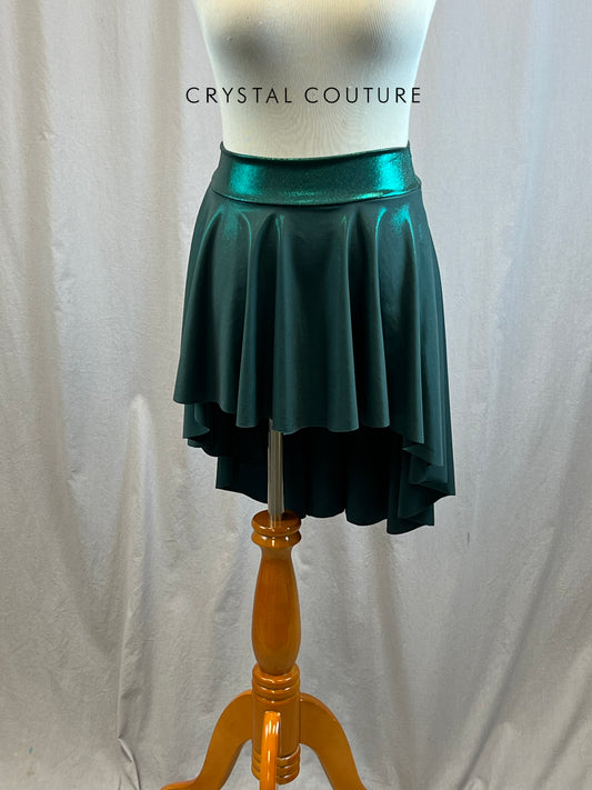 *Brand New* Metallic Dark Green Asymmetrical Skirt