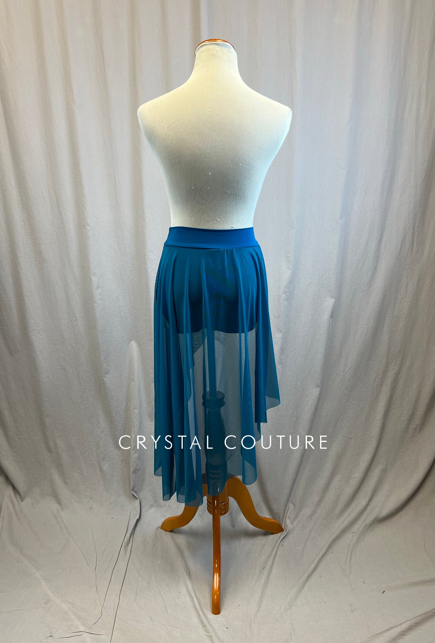 *Brand New* Dark Teal Hi/Low Mesh Skirt