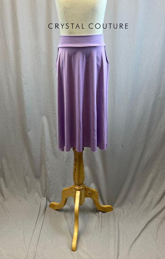 *Brand New* Lavender Lycra High Slit Skirt