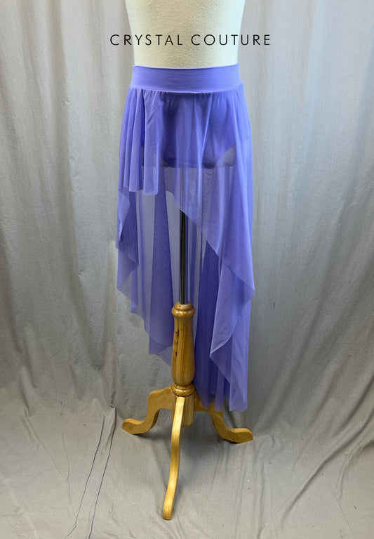 *Brand New* Lilac Long Asymmetrical Mesh Skirt