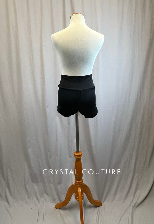 *Brand New* High Criss Cross Waist Black Booty Shorts