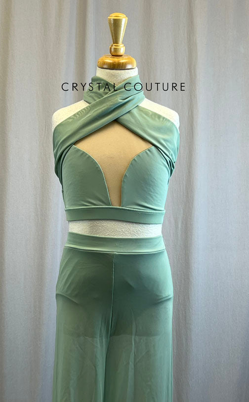 Mint Green Two-Piece Mesh Set