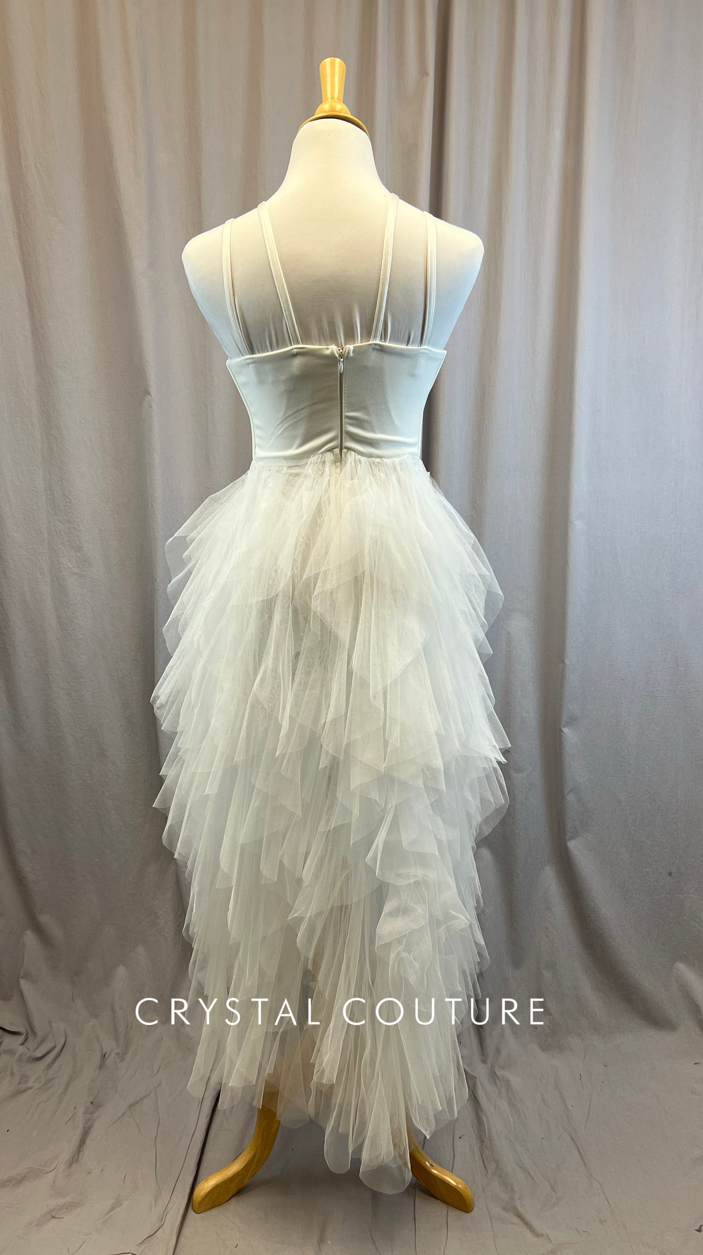 White Bustier Tulle Dress