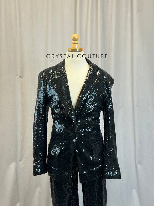 Black sequin Pant Suit - Accessories