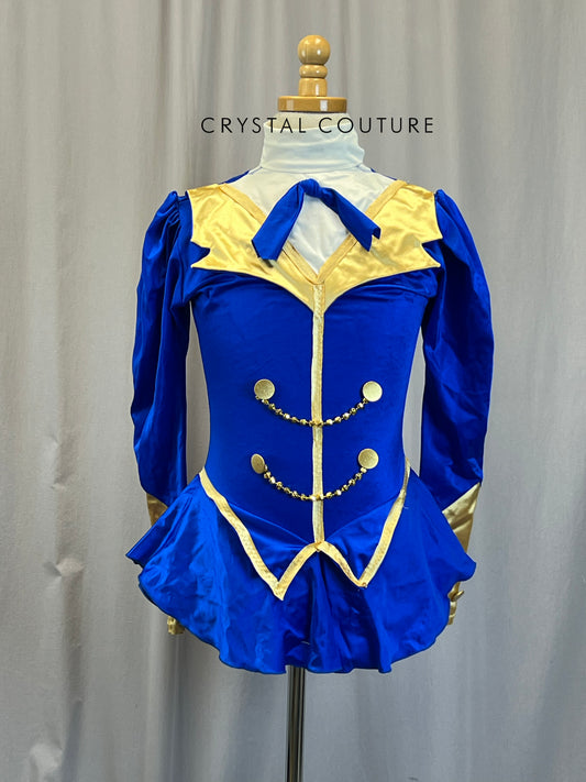 Custom Blue and Gold Marching Band Inspired Leotard