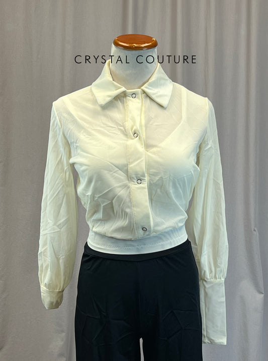 Black and Ivory Dress Shirt Unitard