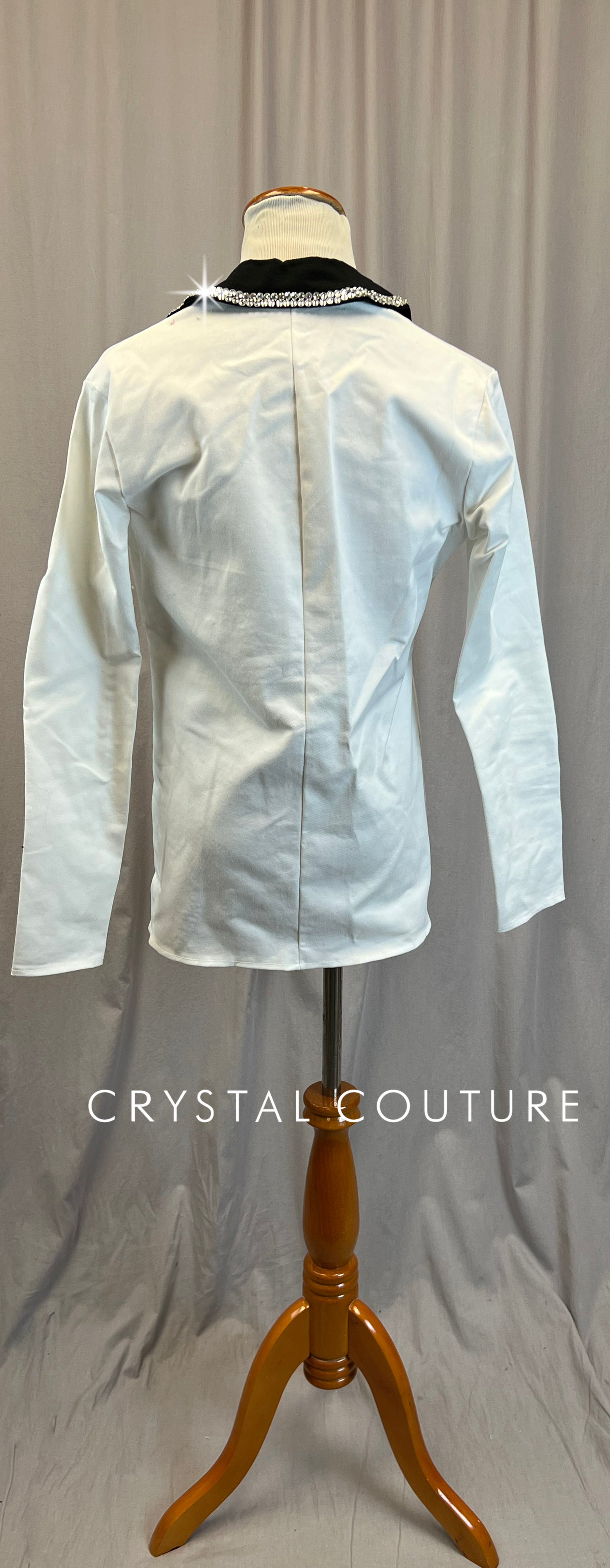 Black and White Suit Jacket - Rhinestones