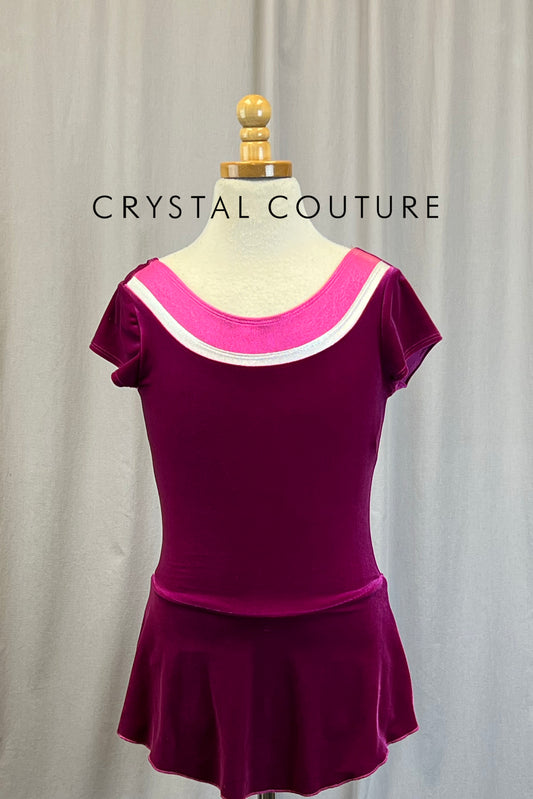 *Brand New* Berry Pink Velvet Skater Dress