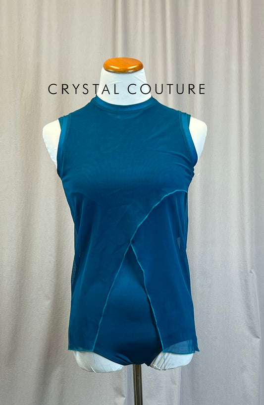 *Brand New* Deep Teal Mesh Tunic and Leotard Two Piece Set