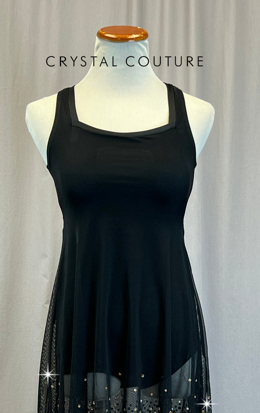 *Brand New* Black Mesh Dress -Rhinestones