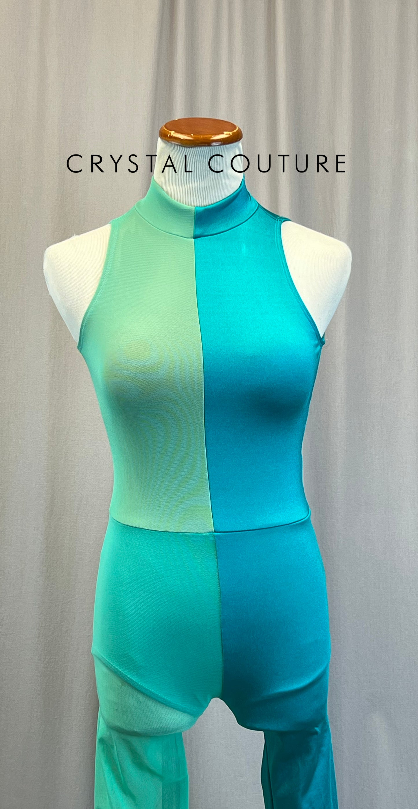 *Brand New* Teal and Mint Lycra and Mesh Unitard