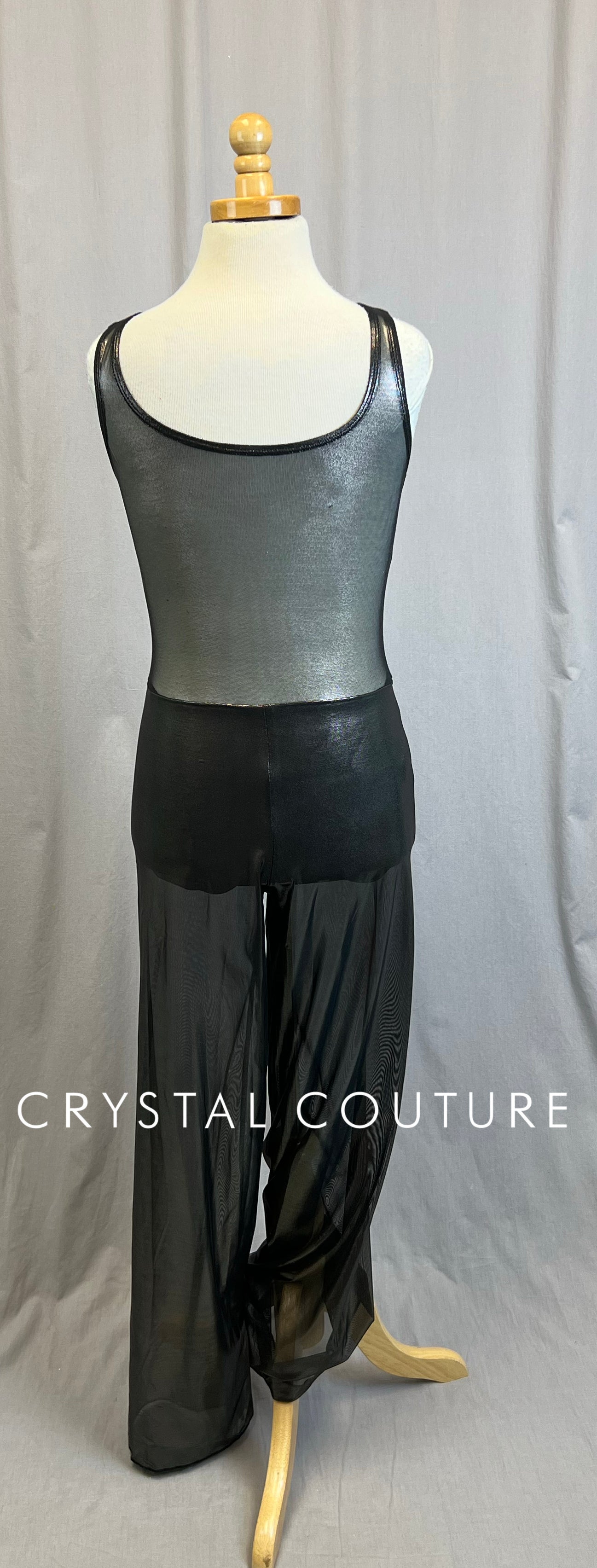 *Brand New* Gunmetal Metallic Mesh Unitard
