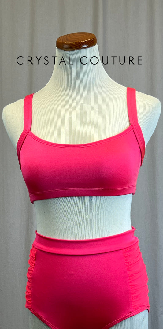 *Brand New* Neon Pink Brief and Bra Top Two-Piece Set