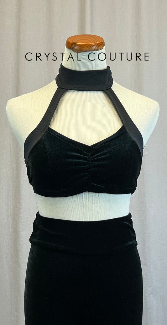 *Brand New* Black Velvet Top and Pant Two-Piece Set