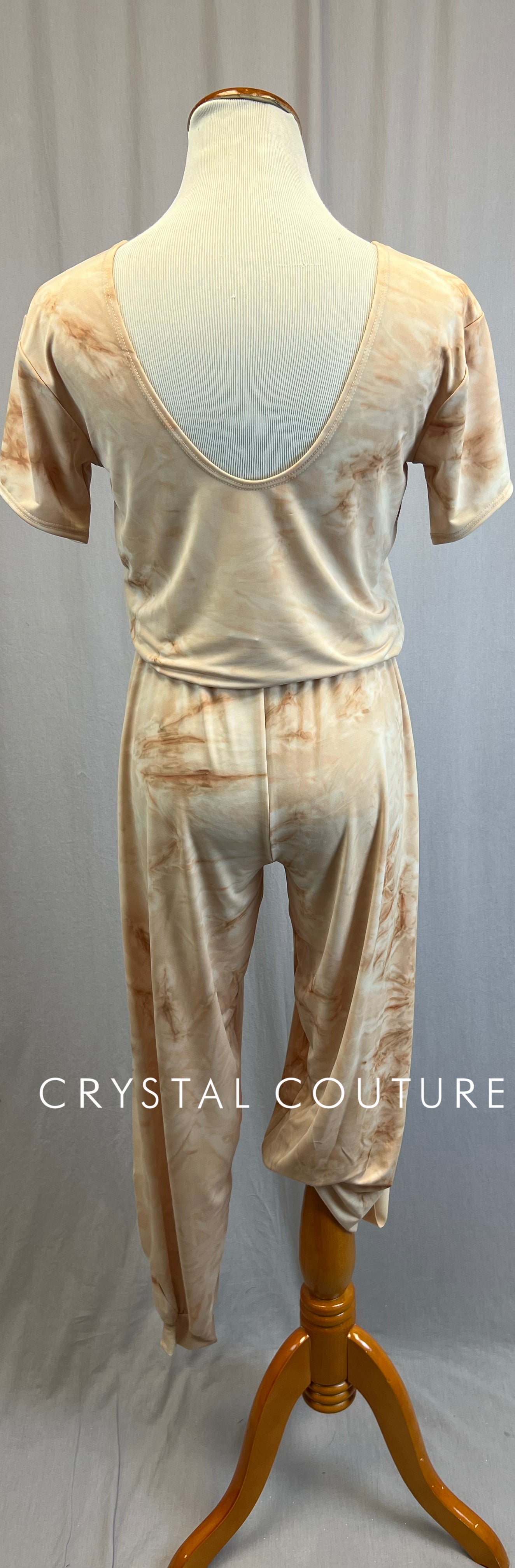 *Brand New* Tan and Cream Marbled T-Shirt Unitard