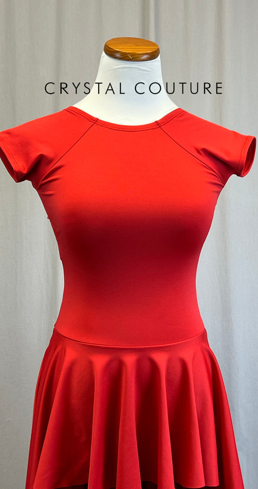 *Brand New* Red Lycra Cap Sleeve Dress