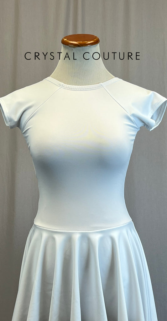 *Brand New* White Lycra Cap Sleeve Dress