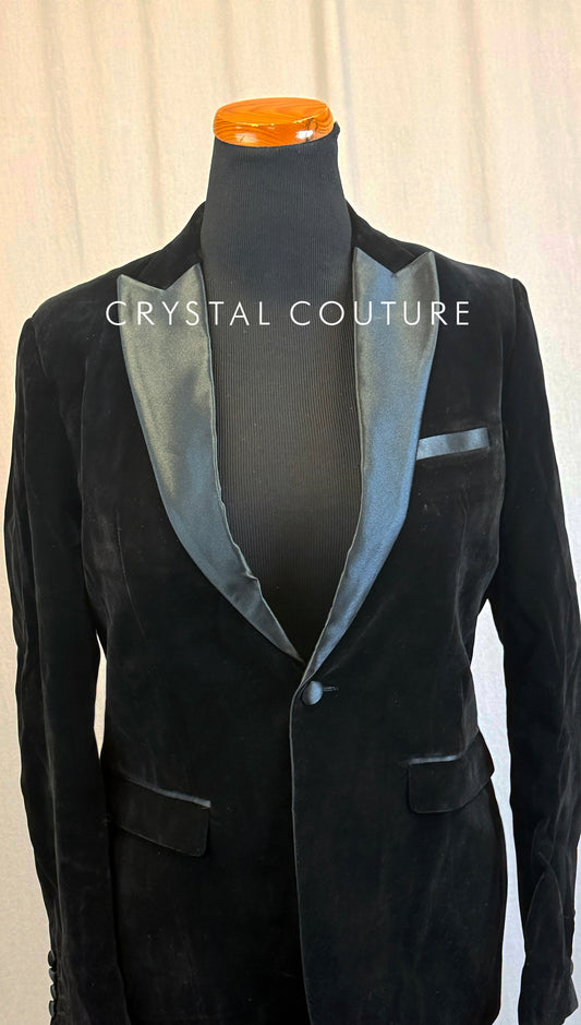 Black Velvet Tuxedo Jacket and Pant Set