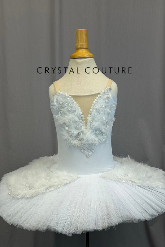 *Custom* White Swan Lake Tutu with Feather Wings - Accessories