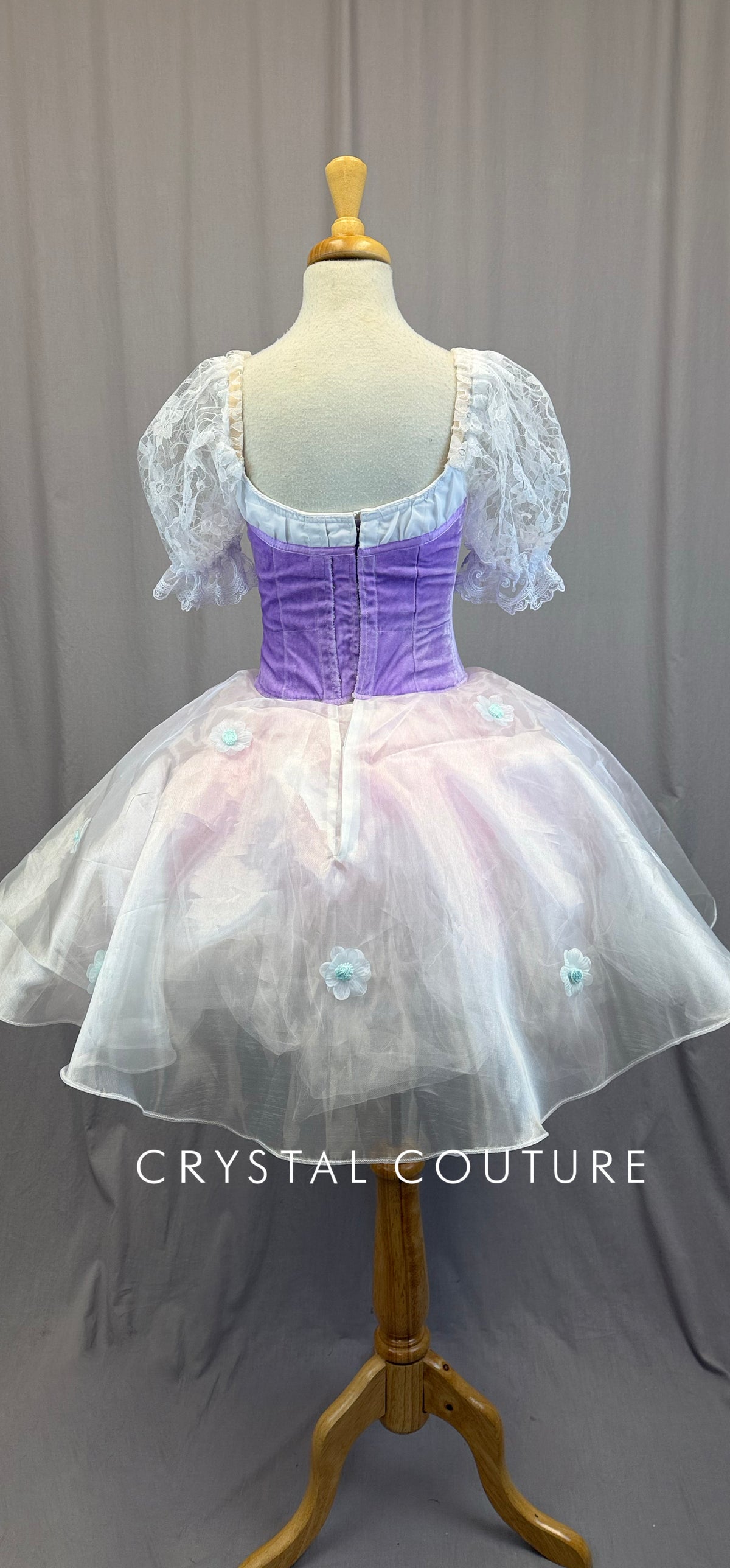 *Custom* Purple Velvet and White Chiffon Giselle Inspired Ballet Dress