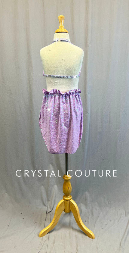 Custom Lt Purple Bra-Top and Trunk/Skirt - Swarovski Rhinestones