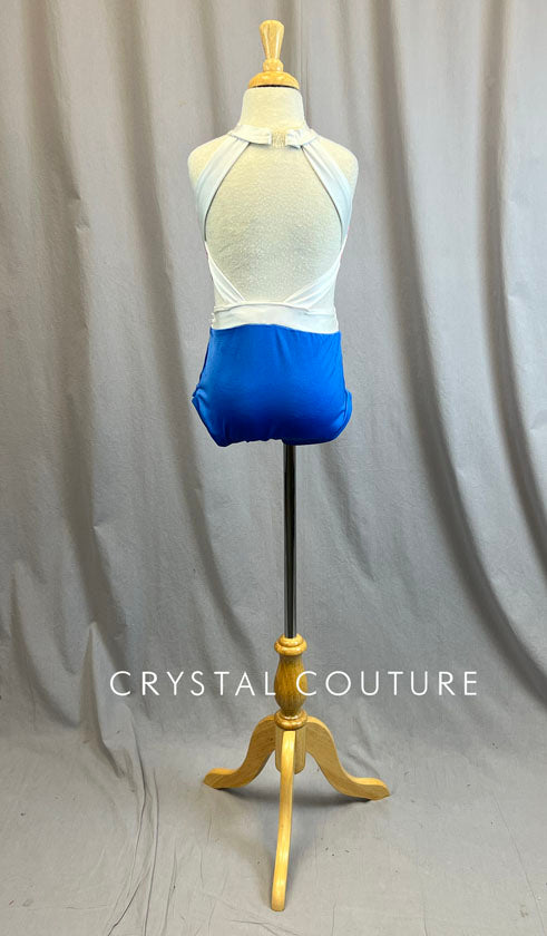 Custom Great Britain Flag Leotard with Side Cutouts - Rhinestones