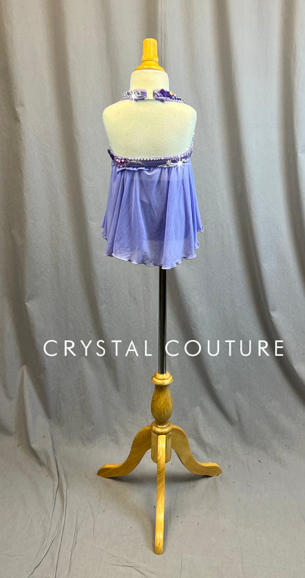 Custom Purple Halter Two Piece - Appliques and Rhinestones