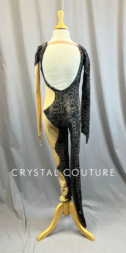 Custom Snakeskin and Nude Bodysuit