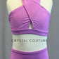 Custom Orchid Cross Front Halter Two Piece