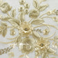 Ivory/Champagne 3D Floral Embroidered Applique