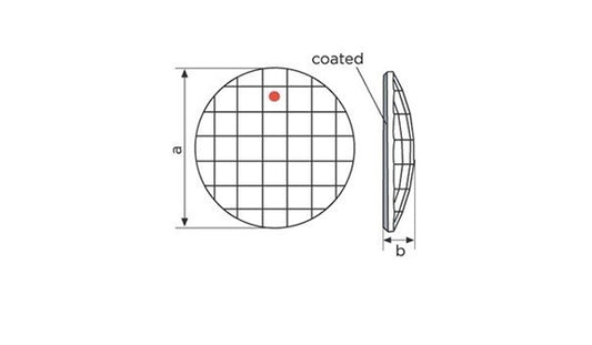 Swarovski Circle Chessboard Flatback #2035 - Bermuda Blue 20mm (3 pieces)