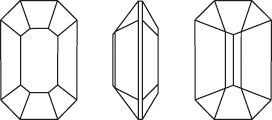 Swarovski Octagon Fancy Stone #4600 - Aquamarine 10mm x 6mm - 6 pieces