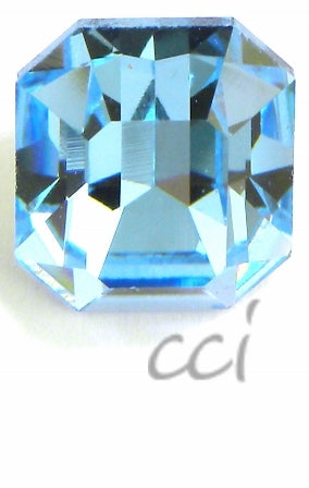 Swarovski Octagon Fancy Stone #4600 - Aquamarine 10mm x 6mm - 6 pieces