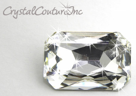 Swarovski Large Octagon Fancy Stone #4627 - Silver Shade 27x18.5mm