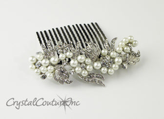 Pearl Rhinestone 3.5 inch Comb