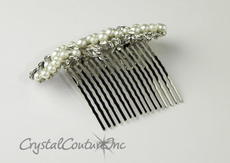 Pearl Rhinestone 3.5 inch Comb
