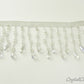 Crystal AB Pendant and Silver/Pearl Beaded Fringe Trim - per foot