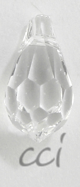 Swarovski Drop Pendant #6000 - Crystal - 11 x 5.5mm - 12 pieces per bag