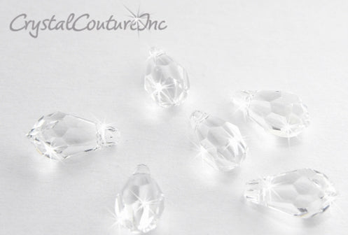 Swarovski Drop Pendant #6000 - Crystal - 11 x 5.5mm - 12 pieces per bag