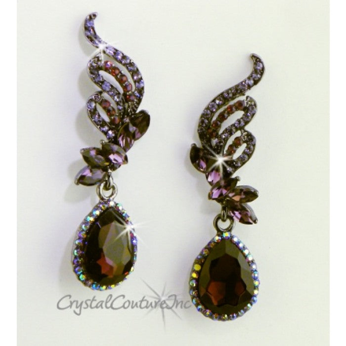 Pearl Rhinestone 2 1/2" Earring