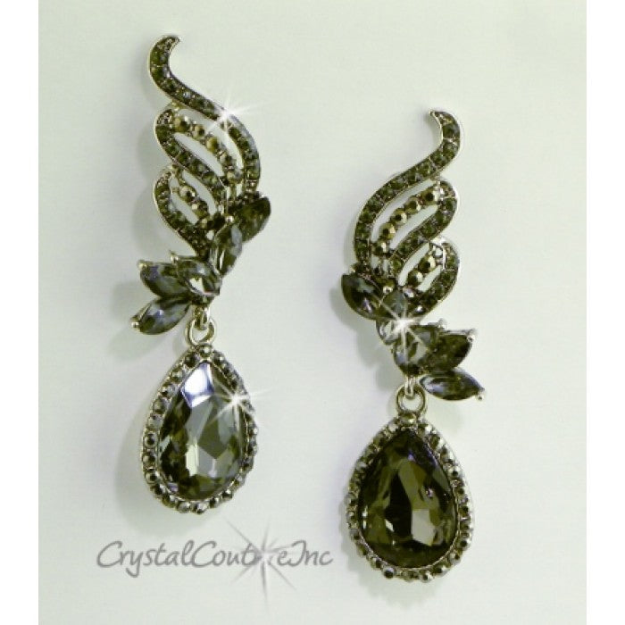 Pearl Rhinestone 2 1/2" Earring