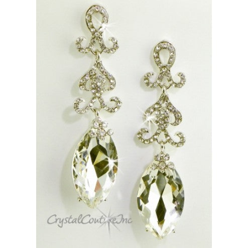 Navette Drop Rhinestone Earring