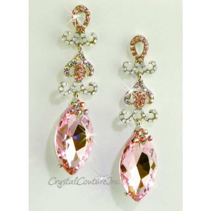 Navette Drop Rhinestone Earring