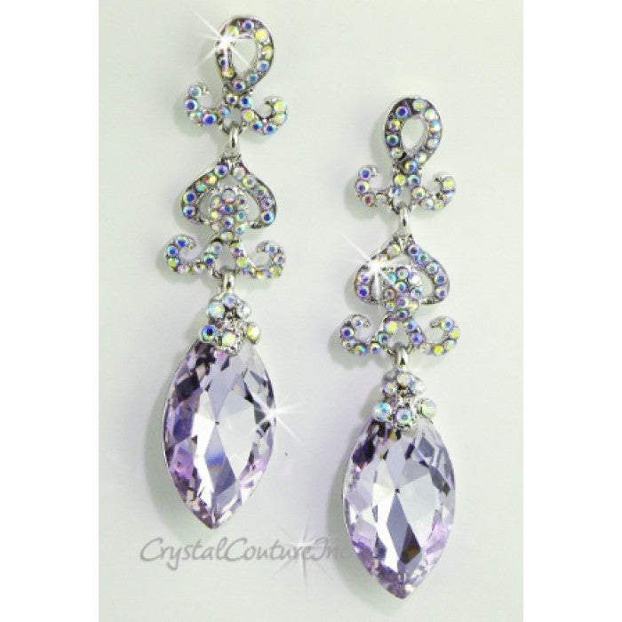 Navette Drop Rhinestone Earring