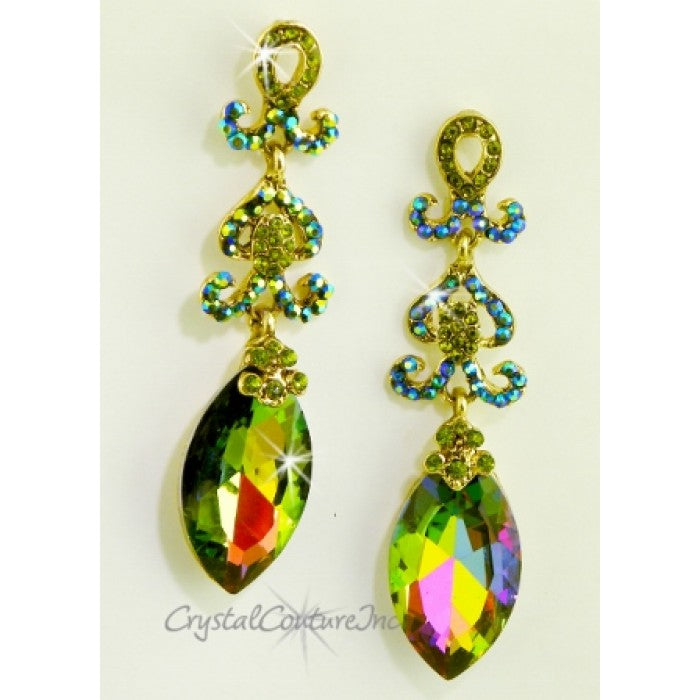 Navette Drop Rhinestone Earring