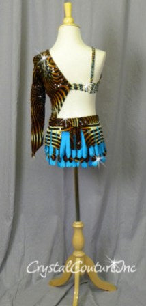 Custom Animal Print 2 piece - Swarovski Capri AB Rhinestones